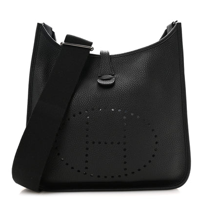 Hermes Taurillon Clemence Evelyne III PM Black 1 of 10