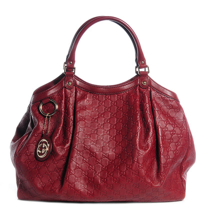 Gucci Guccissima Large Sukey Tote Red 1 of 7