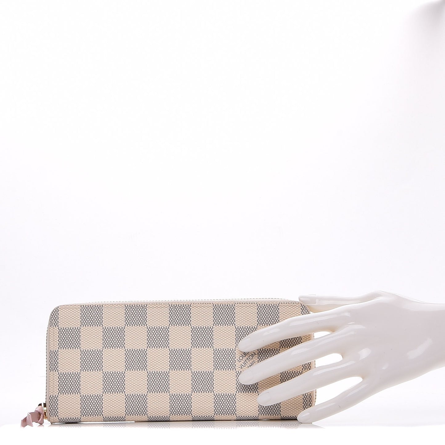 Damier Azur Clemence Wallet Rose Ballerine
