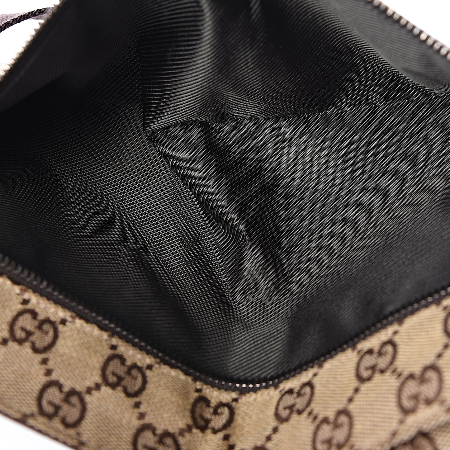GG Monogram Double Pocket Belt Bag Dark Brown