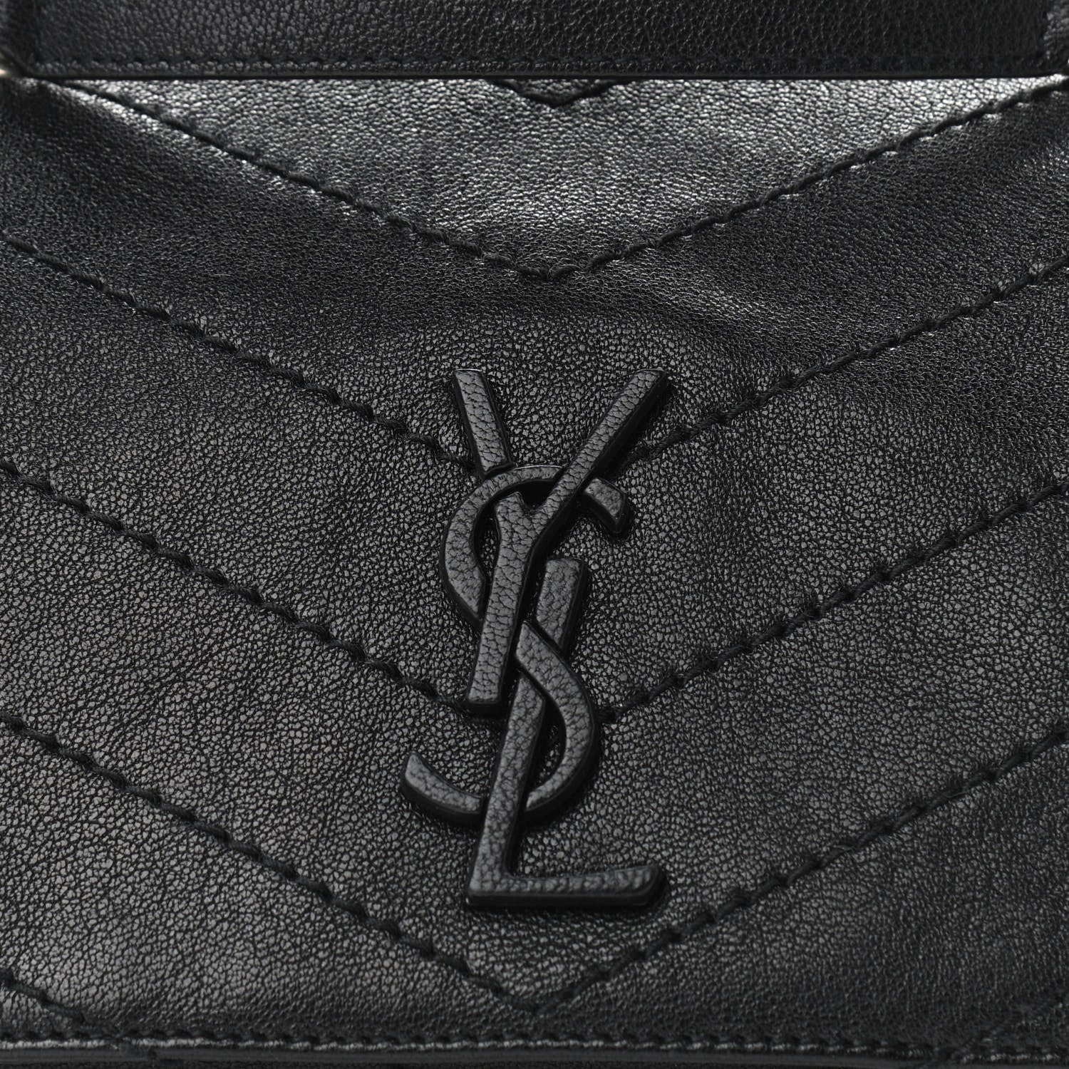 Saint Laurent Vintage Lambskin Chevron Monogram Small Nolita Black 8 of 10