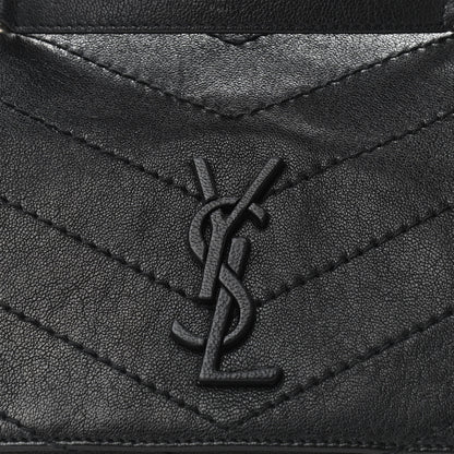 Saint Laurent Vintage Lambskin Chevron Monogram Small Nolita Black 8 of 10