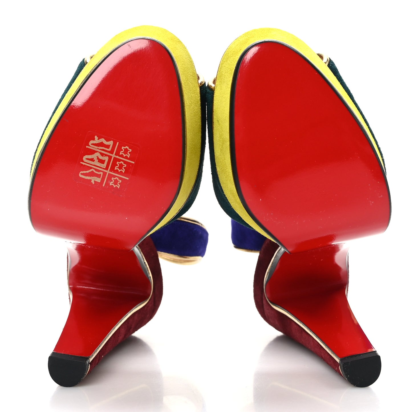 Veau Velours Plaform Sandals 35.5 Gold Multicolor