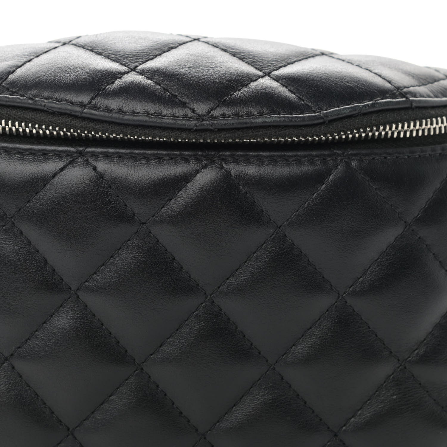 Chanel Calfskin Quilted Waist Belt Bag Black 9 of 16