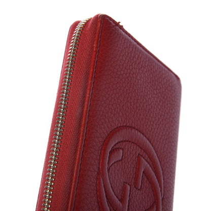 Gucci Pebbled Calfskin Soho Zip Around Wallet Red 9 of 10