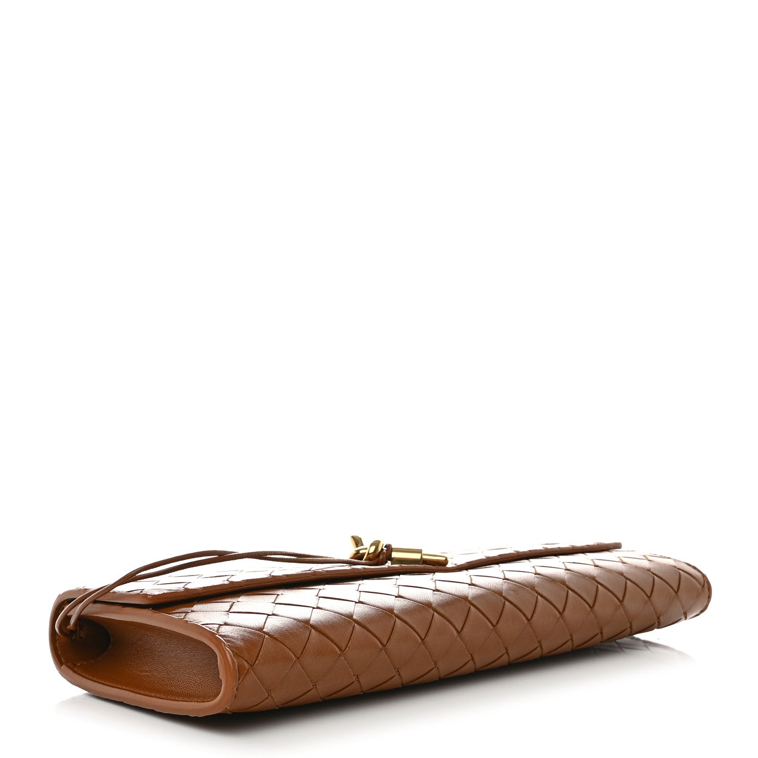 Bottega Veneta Nappa Intrecciato Long Andiamo Top Handle Clutch Cognac 4 of 7