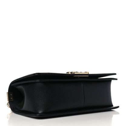 Chanel Caviar Chevron Quilted Medium Boy Flap Black 3 of 7