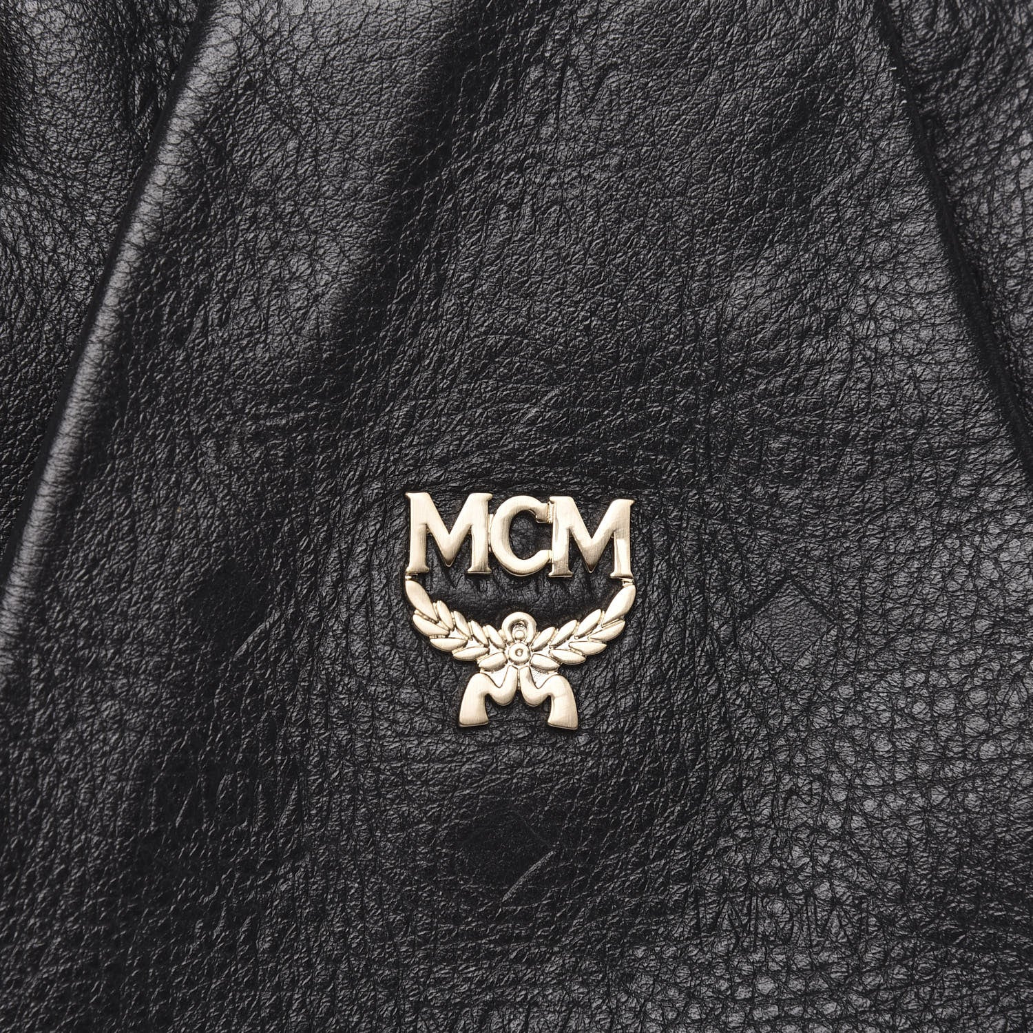 MCM Calfskin Ottomar Monogram Tote Black 9 of 9