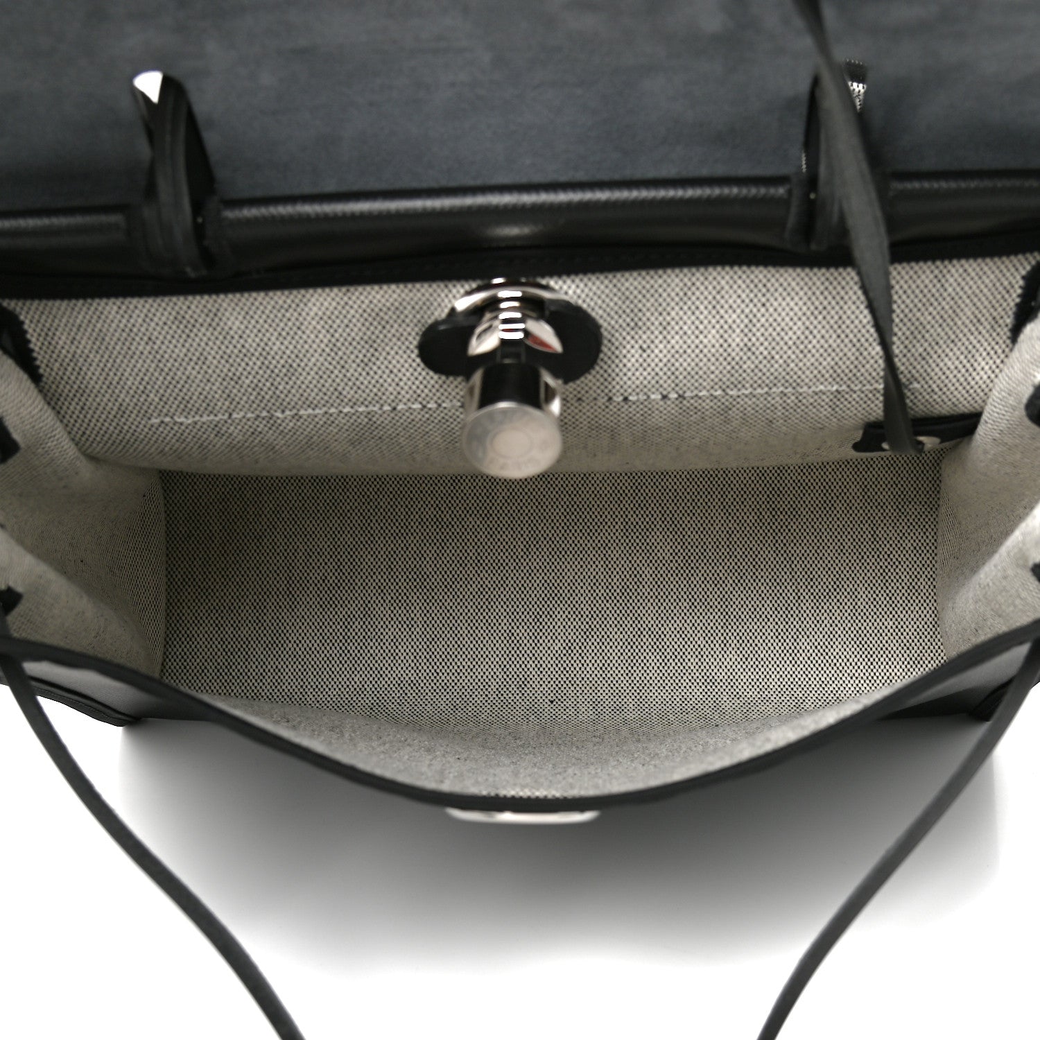 Hermes Toile H Berline Vache Hunter Herbag Zip PM 31 Black Ecru 6 of 11