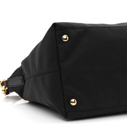 Prada Tessuto Nylon Saffiano Tote Black 11 of 12