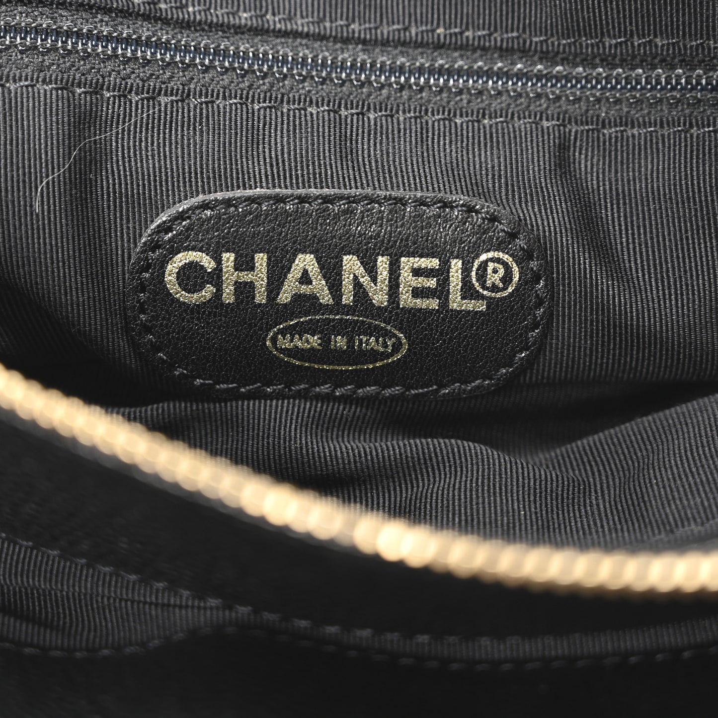 Caviar Quilted CC Shopping Tote Black