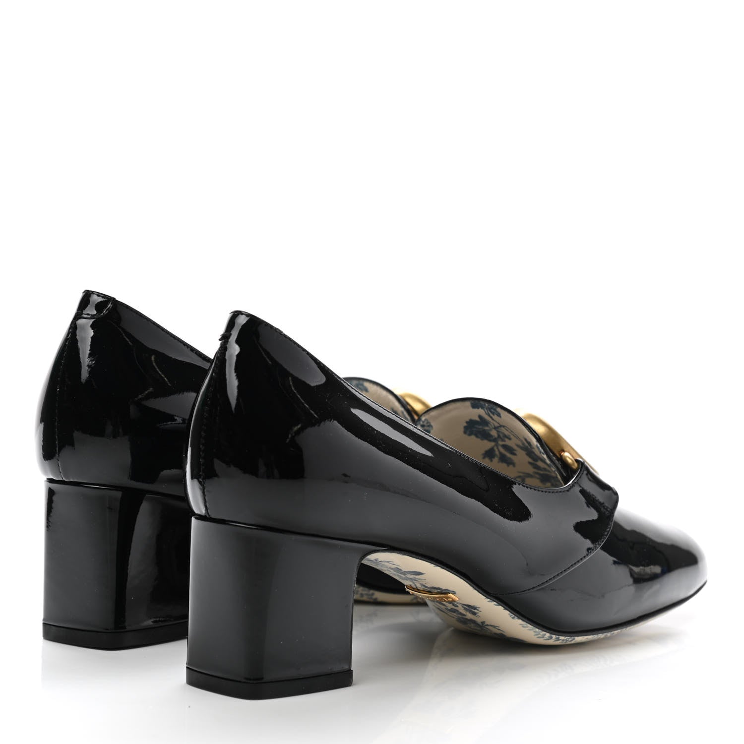 Gucci Vernice GG Victoire 55mm Loafer Pumps 38.5 Black 4 of 9