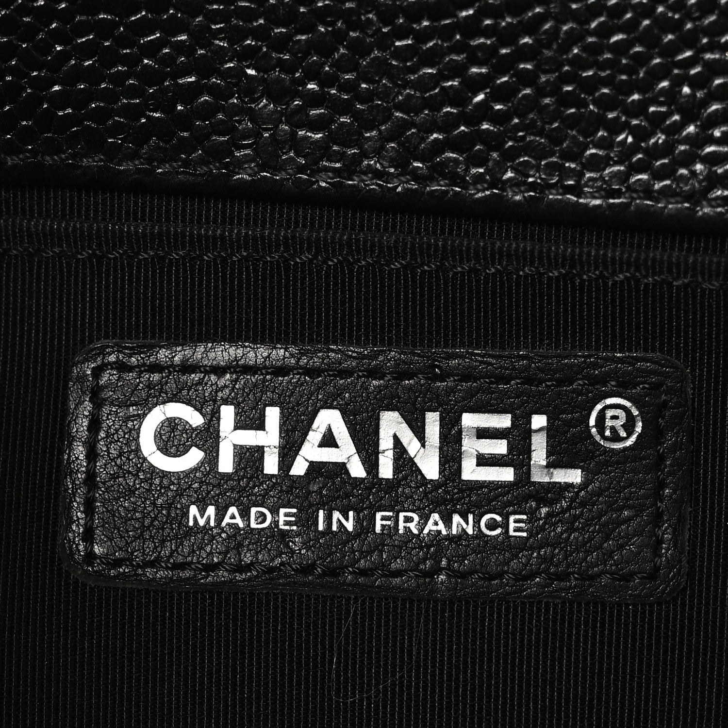 Chanel Caviar Chevron Quilted Medium Boy Flap Black 6 of 11