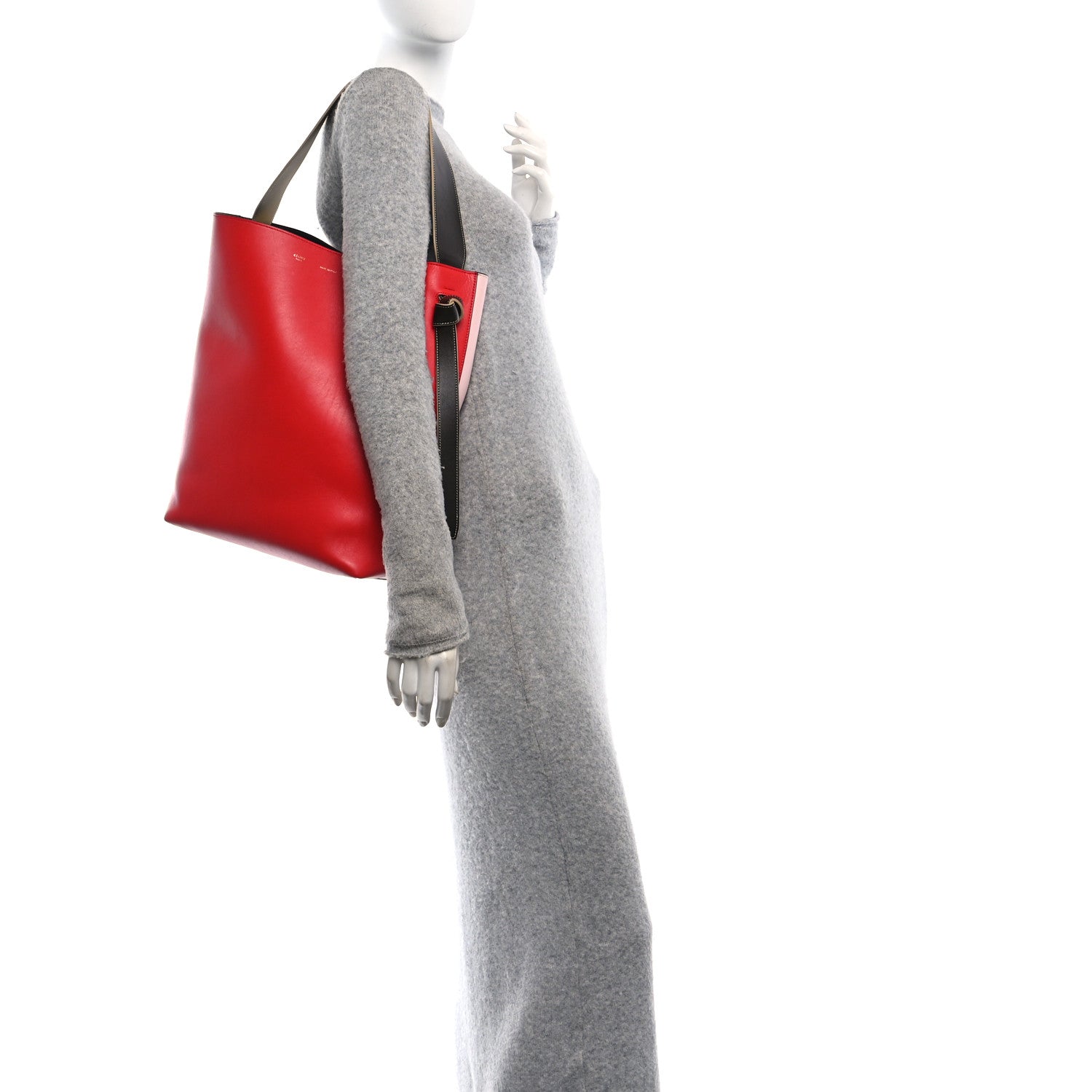 Celine Shiny Smooth Calfskin Small Twisted Cabas Chili Pale Pink 3 of 12