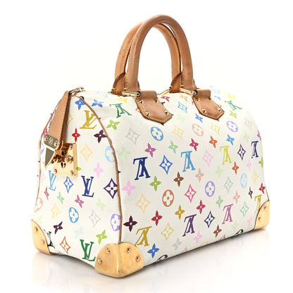 Louis Vuitton Monogram Multicolor Speedy 30 White 3 of 9