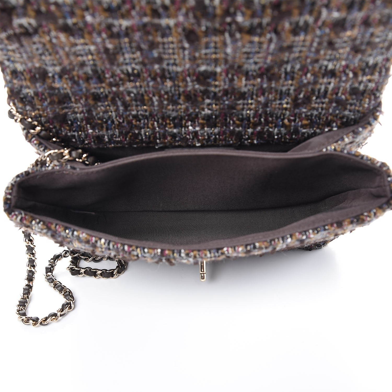 Chanel Tweed Wood Mini Coco Handle Flap Beige 5 of 7