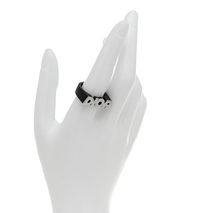 Christian Dior Metal Logo Ring S Black 2 of 4
