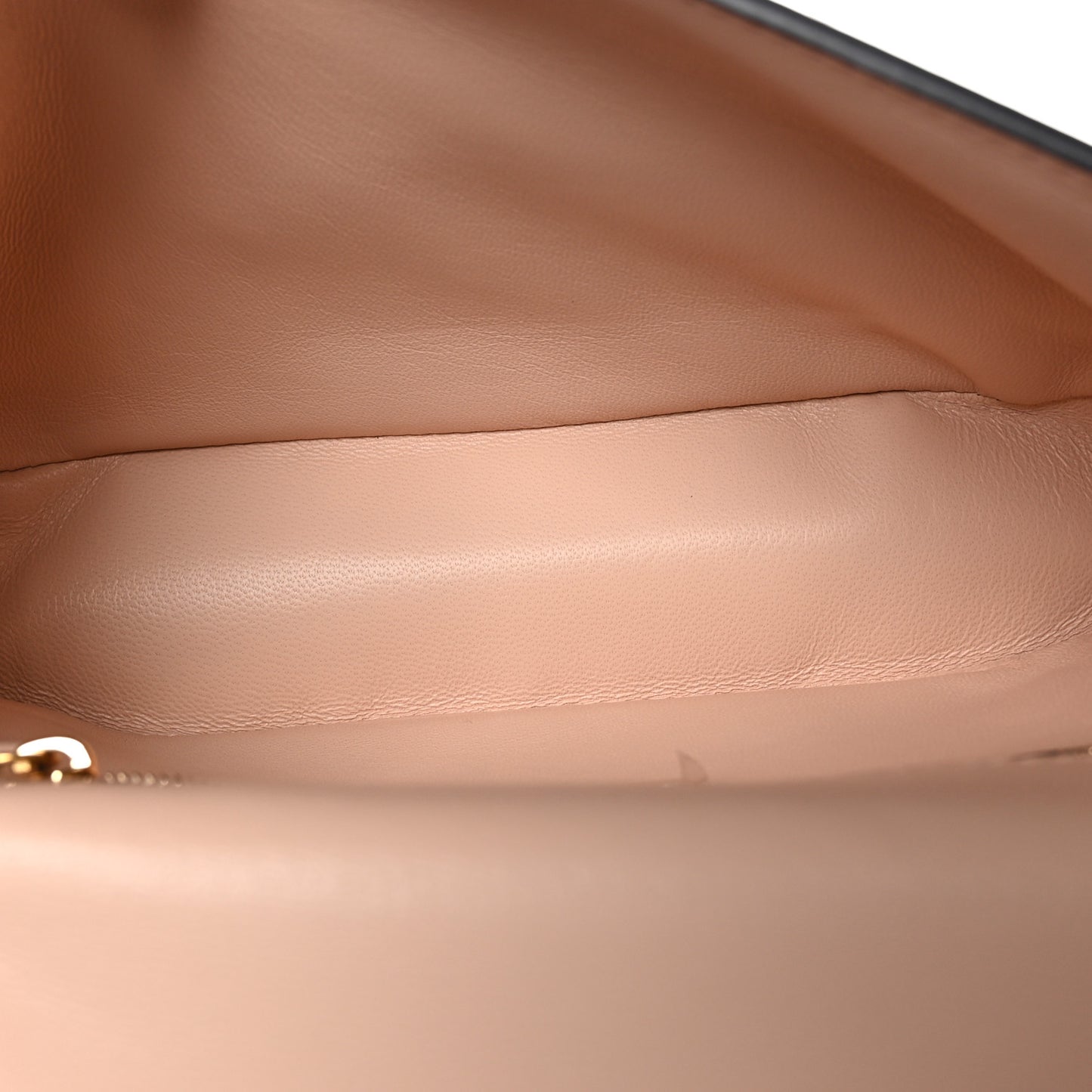 Nappa Small FF Embossed Midi Chain Baguette Light Rose