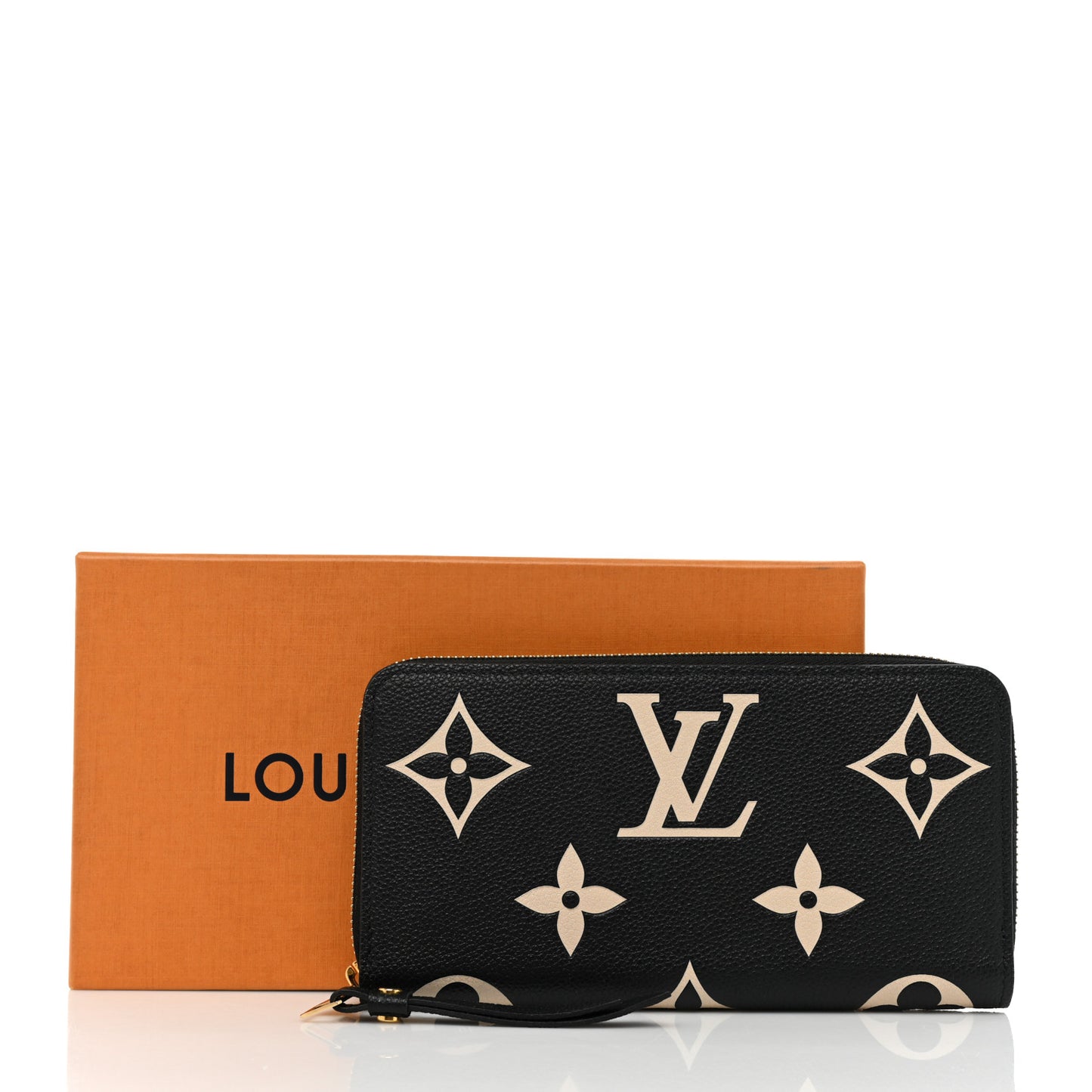 Empreinte Monogram Giant Zippy Wallet Black Beige