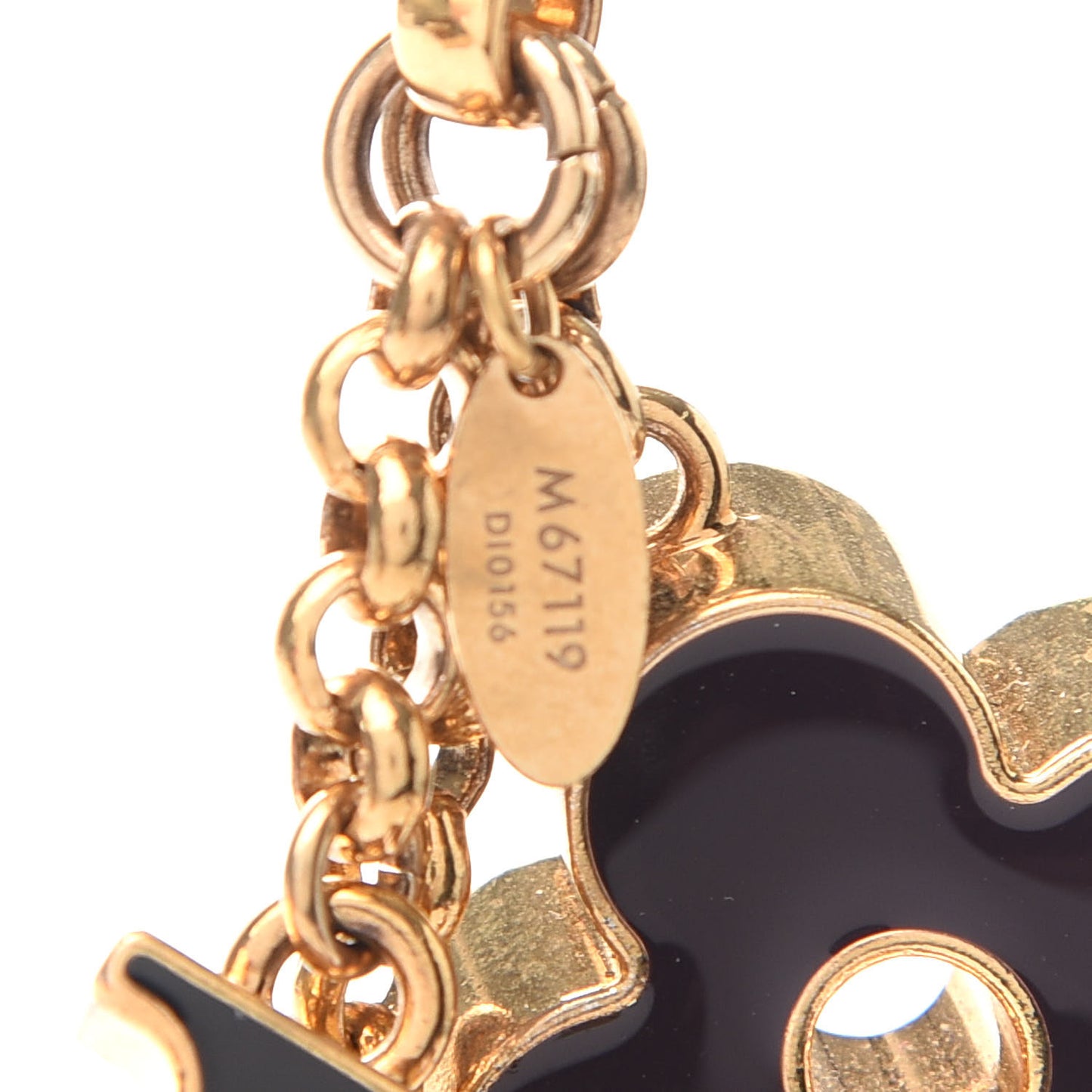 Fleur De Monogram Bag Charm Dore