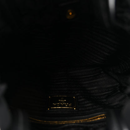 Prada Tessuto Nylon Jacquard Logo Drawstring Tote Black 5 of 9