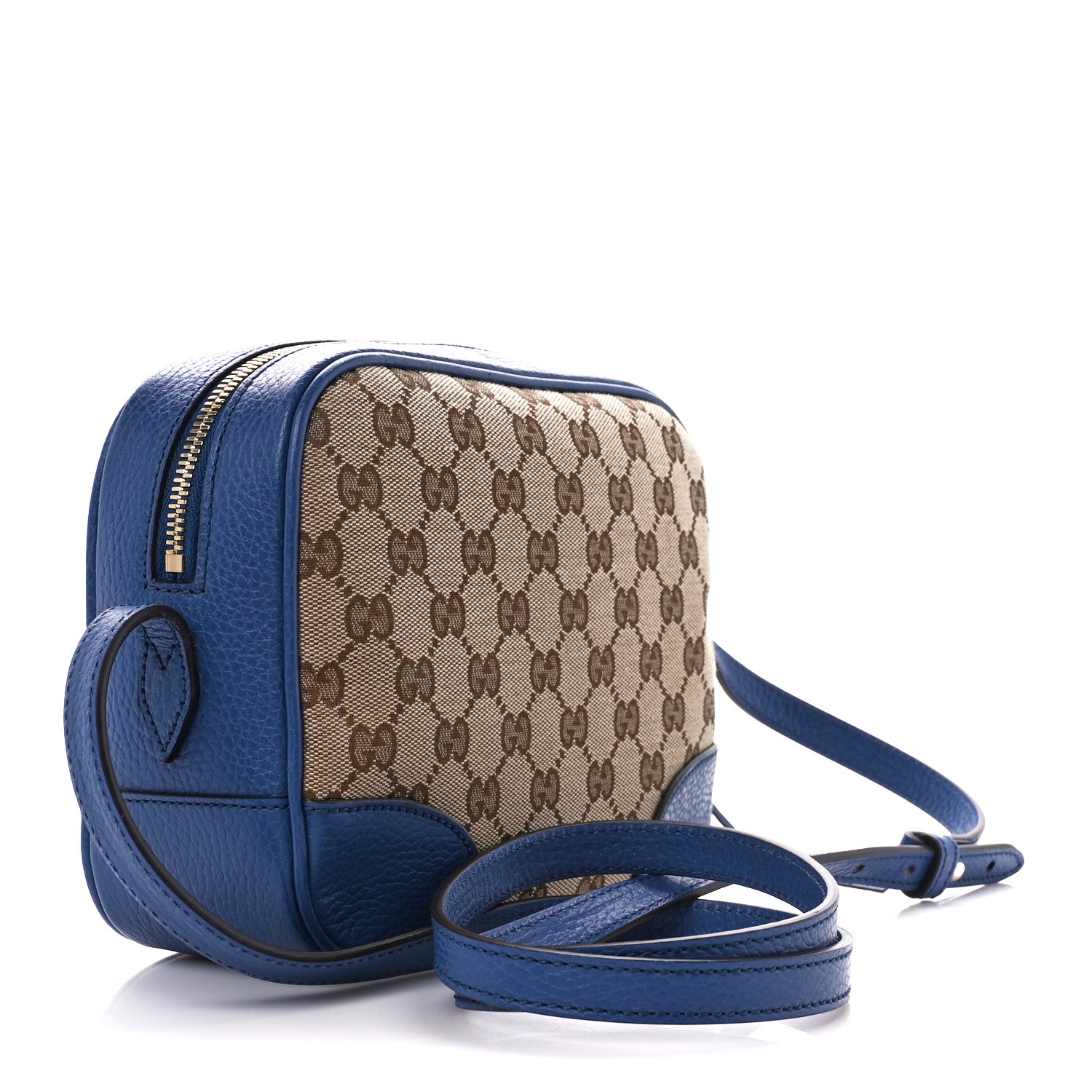 Gucci Monogram Dollar Calfskin Mini Bree Messenger Bag Beige Ebony Caspian 3 of 11