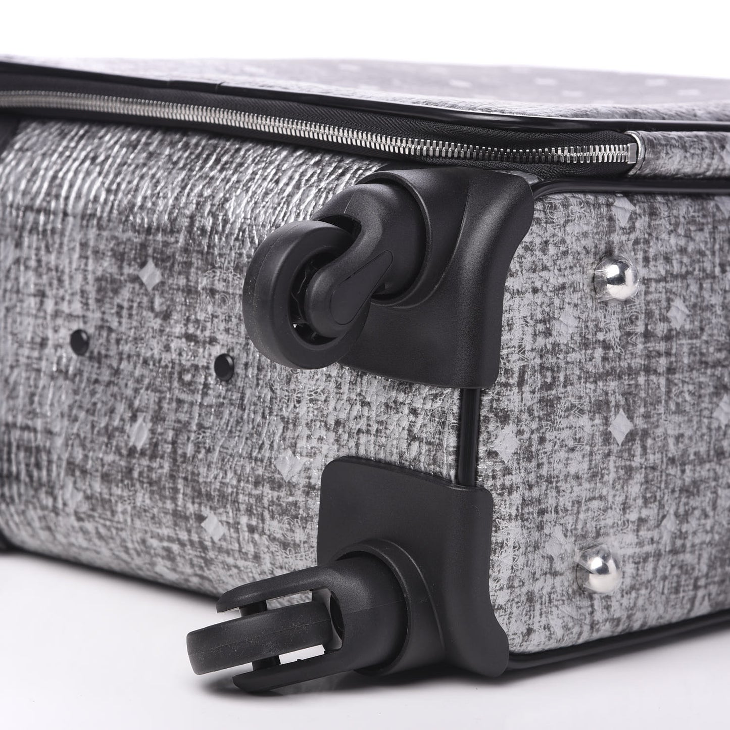 Visetos Small Check In Trolley Wheeled Suitcase Silver