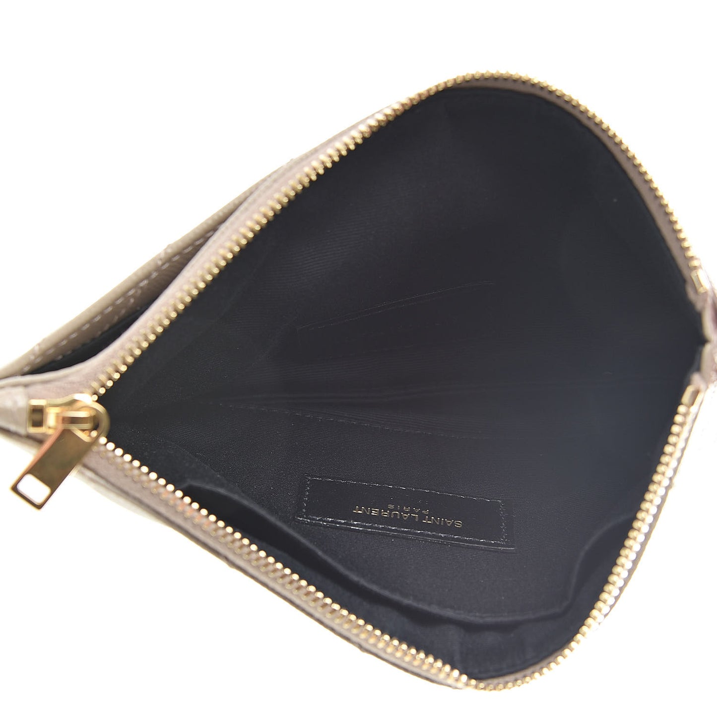 Grain De Poudre Chevron Monogram Bill Pouch Dusty Grey