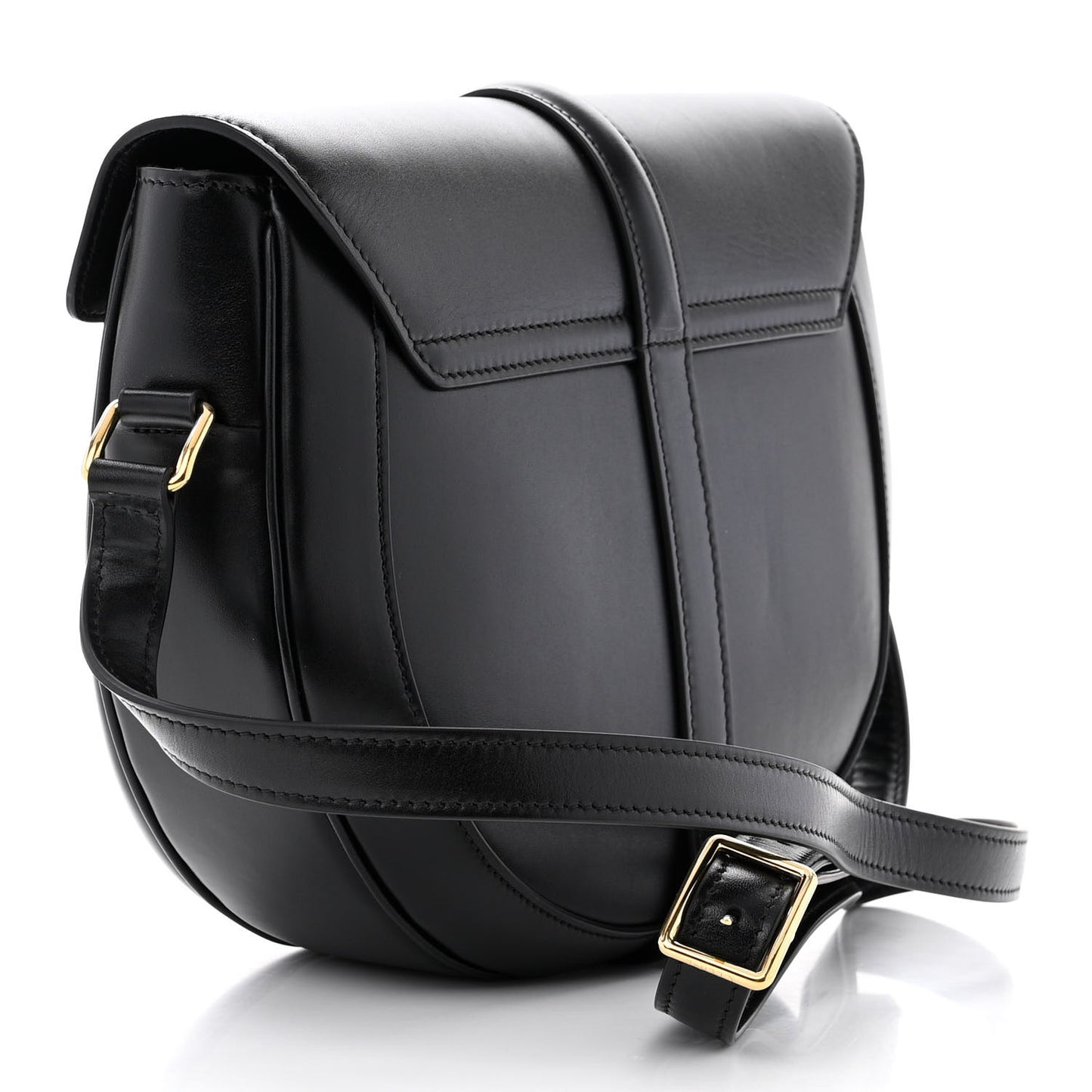 Satinated Calfskin Medium Besace 16 Black