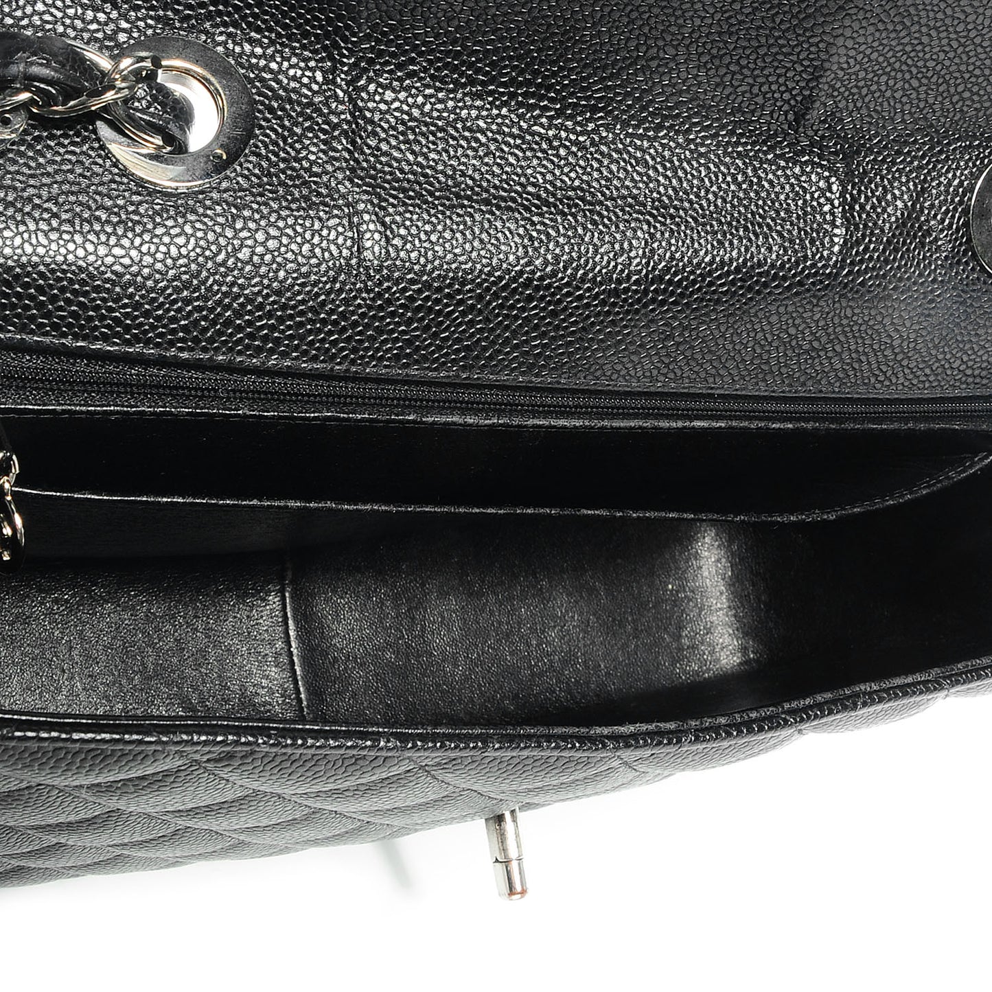 Caviar Jumbo Single Flap Black