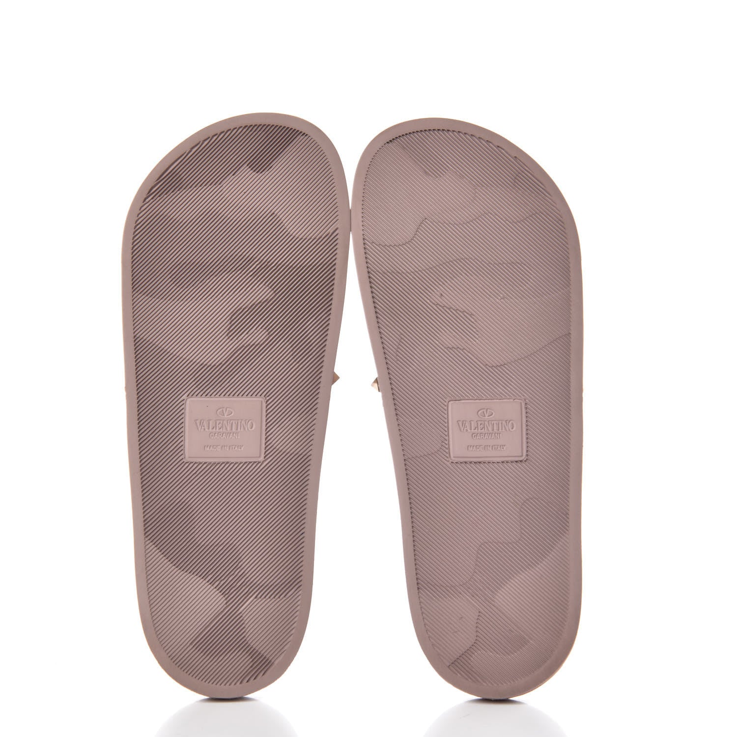 Valentino Garavani Rubber Rockstud Slide Sandals 40 Poudre 7 of 9