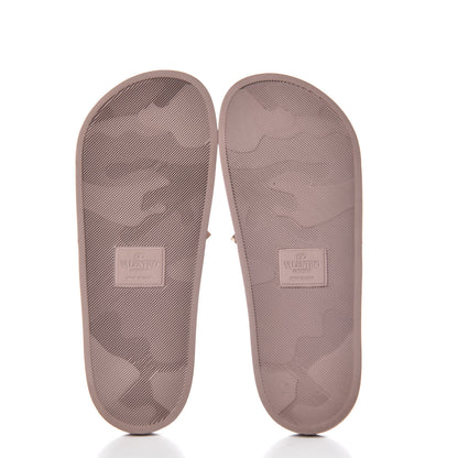 Valentino Garavani Rubber Rockstud Slide Sandals 40 Poudre 7 of 9