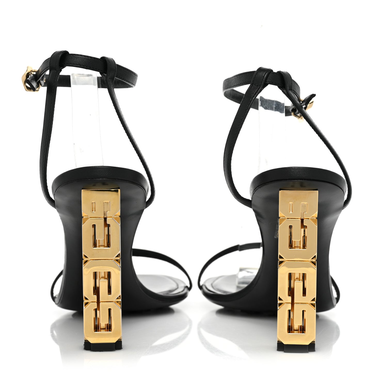 Smooth Nappa G Cube 85mm Sandals 41 Black