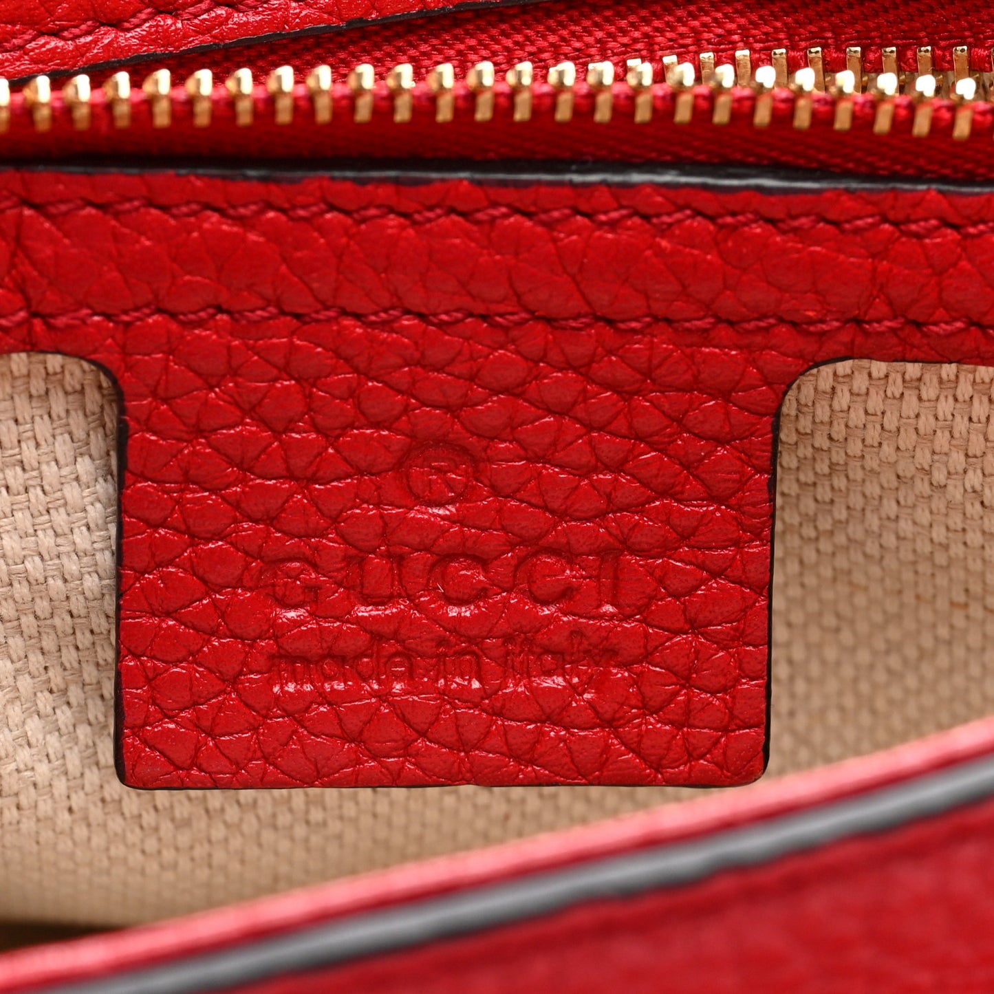 Pebbled Calfskin Medium Soho Flap Crossbody Vibrant Red