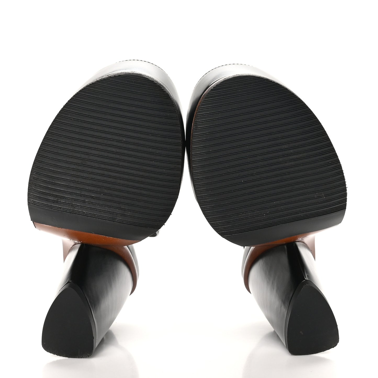 Calfskin Trinity 100 Sandals 39 Black