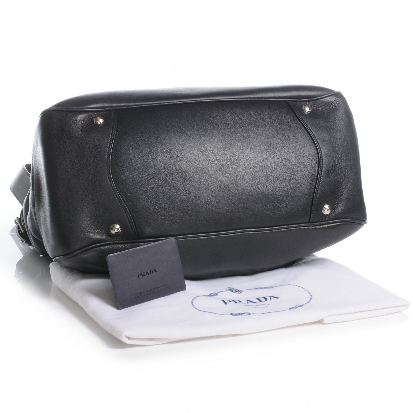 Vitello Soft Shopping Tote Nero Black