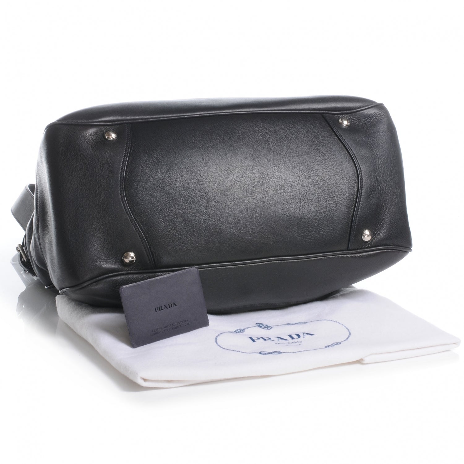 Prada Vitello Soft Shopping Tote Nero Black 5 of 9
