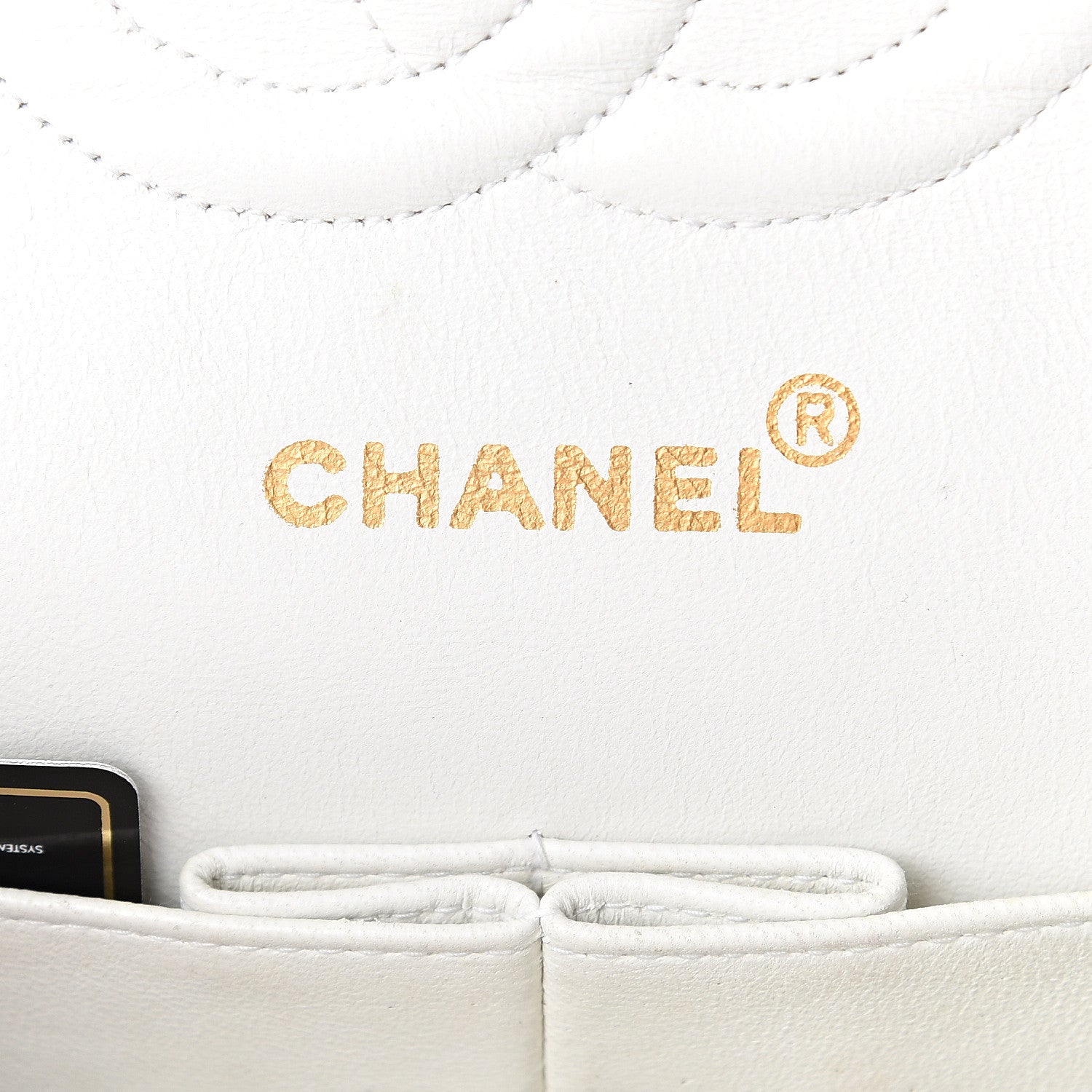 Chanel Calfskin Chevron Quilted Medium Double Flap White 5 of 10