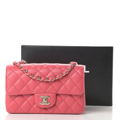 Chanel Caviar Quilted Mini Rectangular Flap Dark Pink 11 of 11