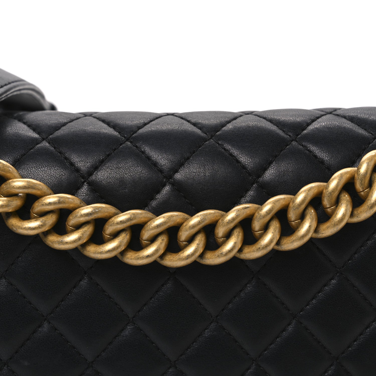 Chanel Lambskin Quilted Medium Boy Flap Black 8 of 12