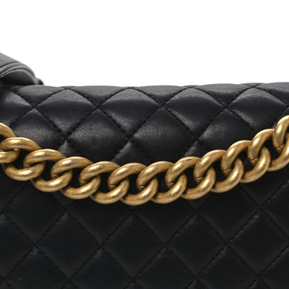 Chanel Lambskin Quilted Medium Boy Flap Black 8 of 12