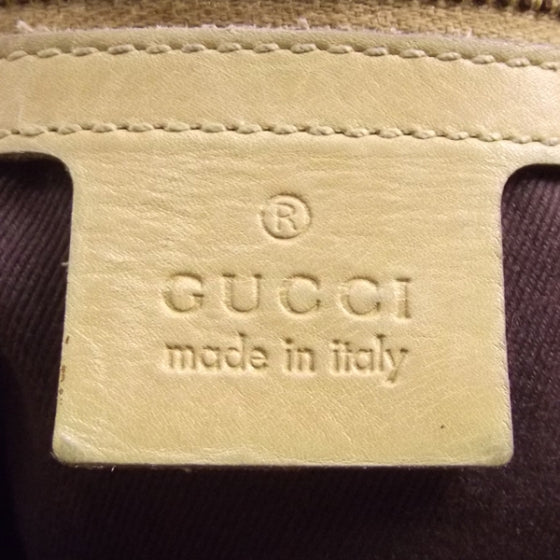 Leather Lined Monogram Tote Custard