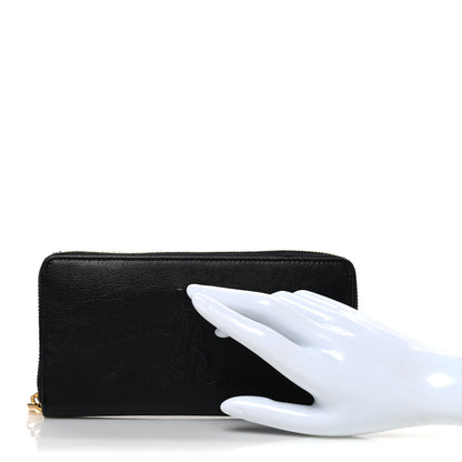 Saint Laurent Chevre Belle De Jour Zip Around Wallet Black 2 of 7