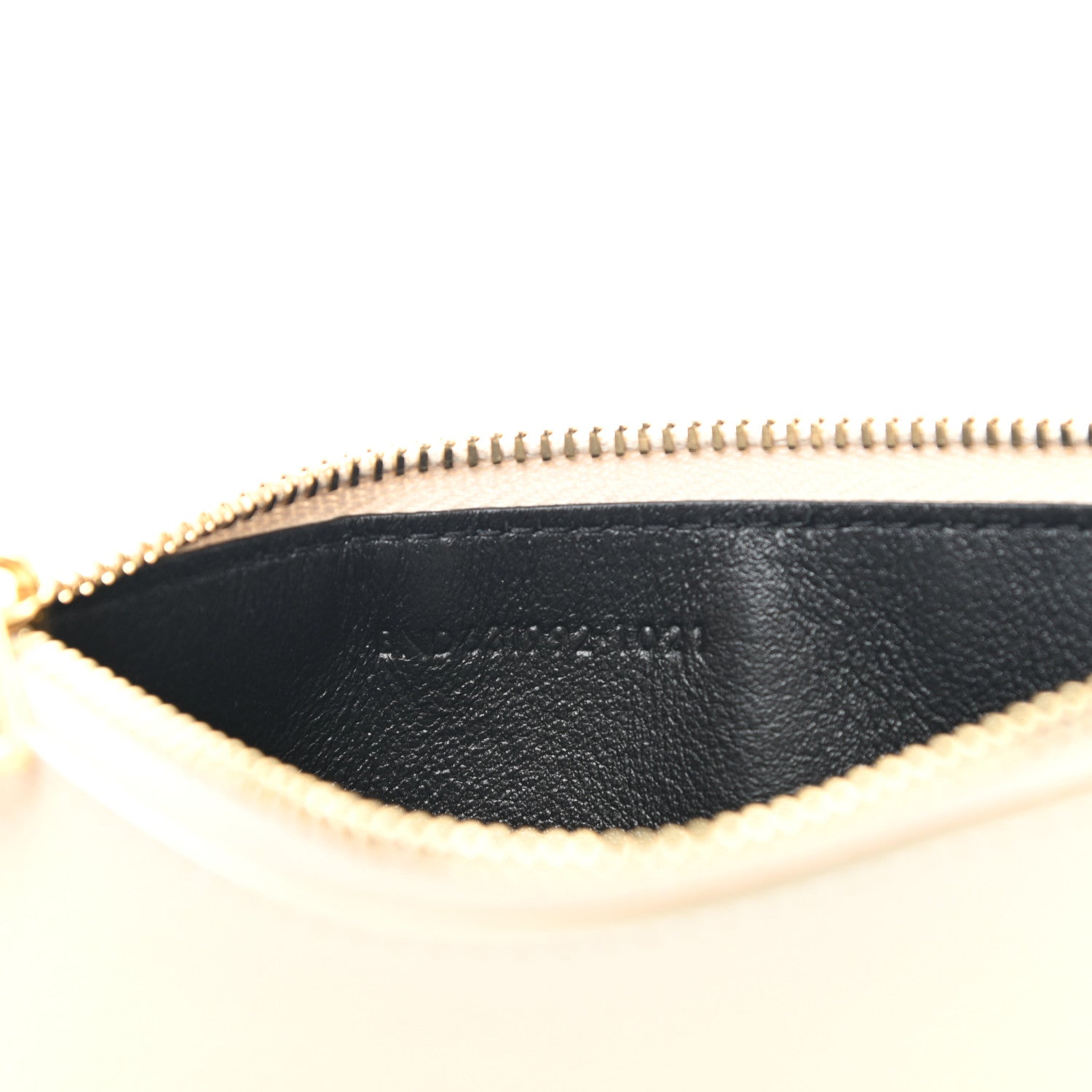 Saint Laurent Grained Calfskin 5 Fragments Zip Pouch Card Holder White 7 of 7