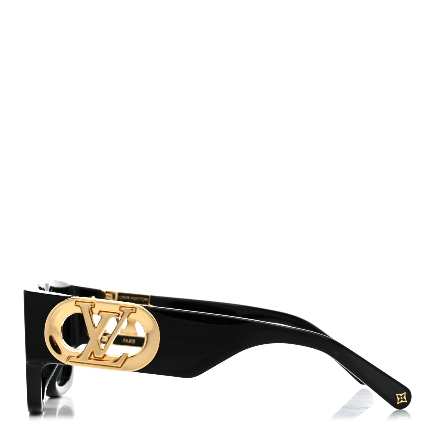Louis Vuitton Acetate LV Link Square Sunglasses Z1478E Black 3 of 7