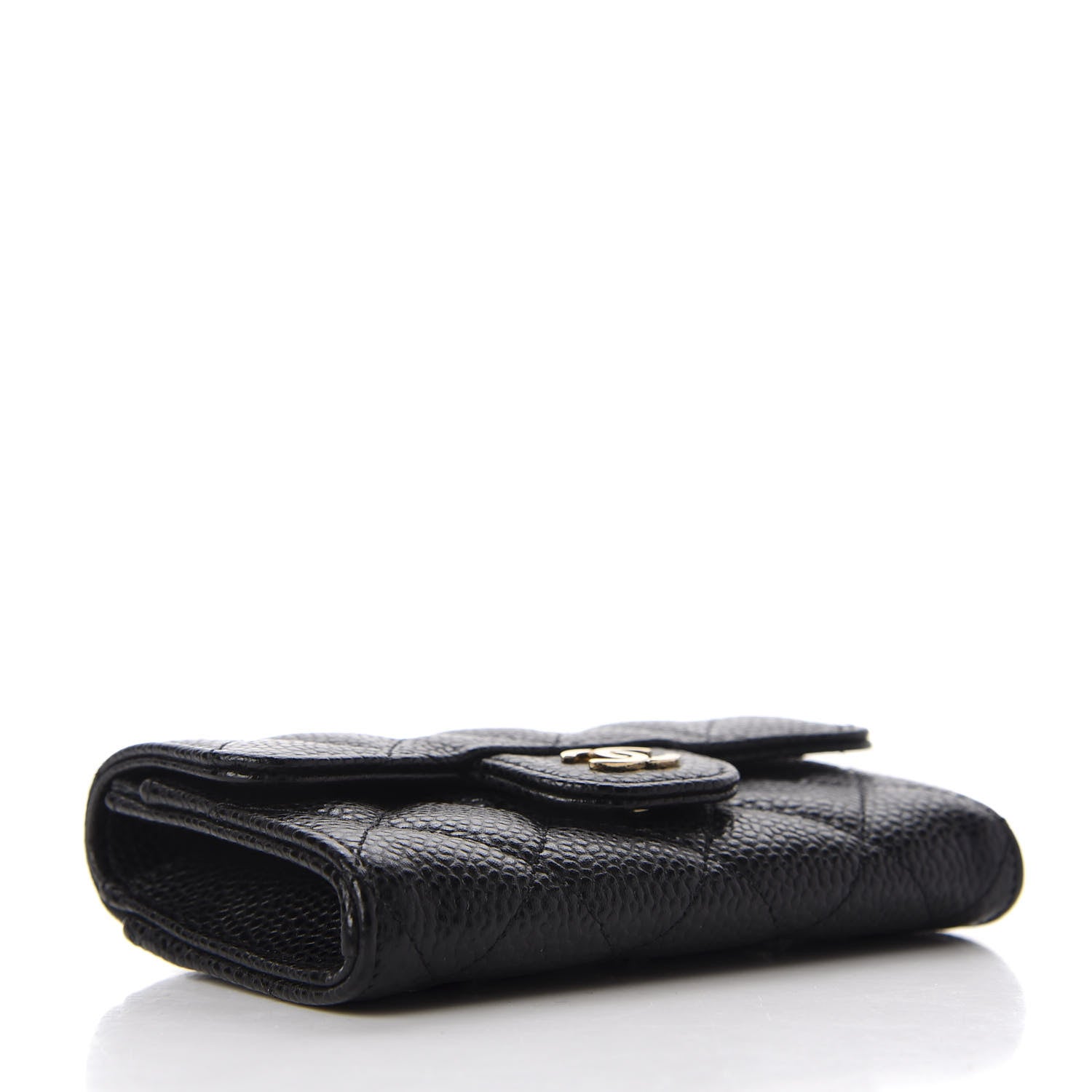 Chanel Caviar Quilted Flap Card Holder Wallet Black 4 of 11