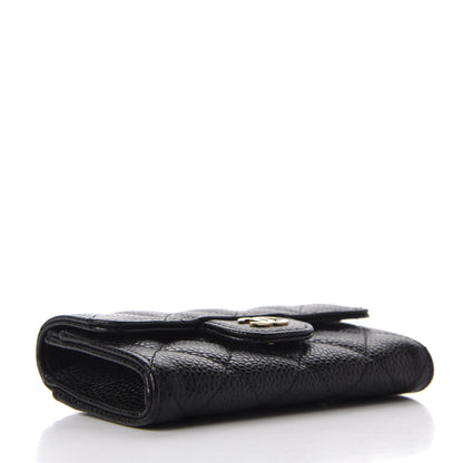 Chanel Caviar Quilted Flap Card Holder Wallet Black 4 of 11