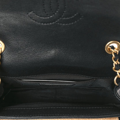 Chanel Lambskin Quilted Small Camellia Flower Flap Black 6 of 10