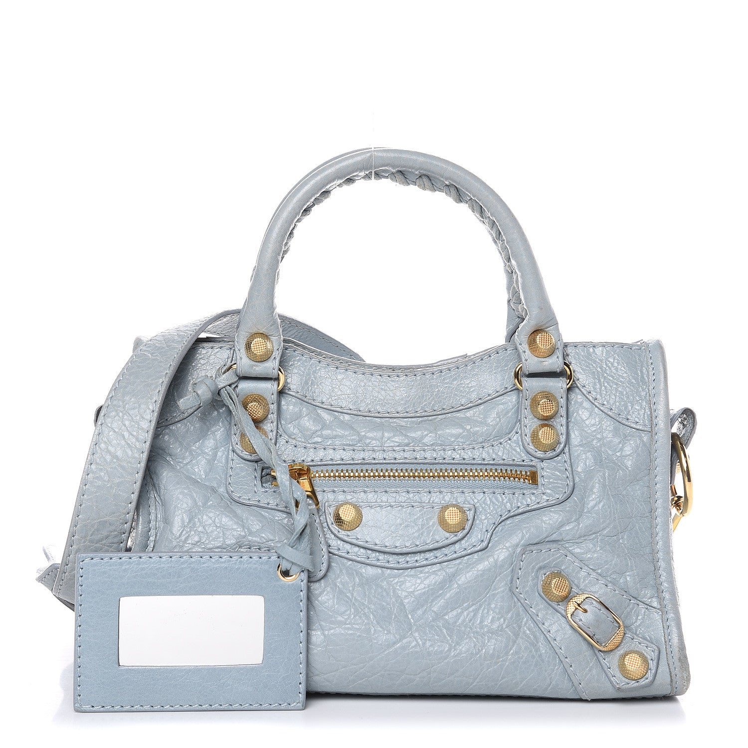 Balenciaga Agneau Giant 12 Gold Hardware Mini City Bleu Opaline 1 of 15