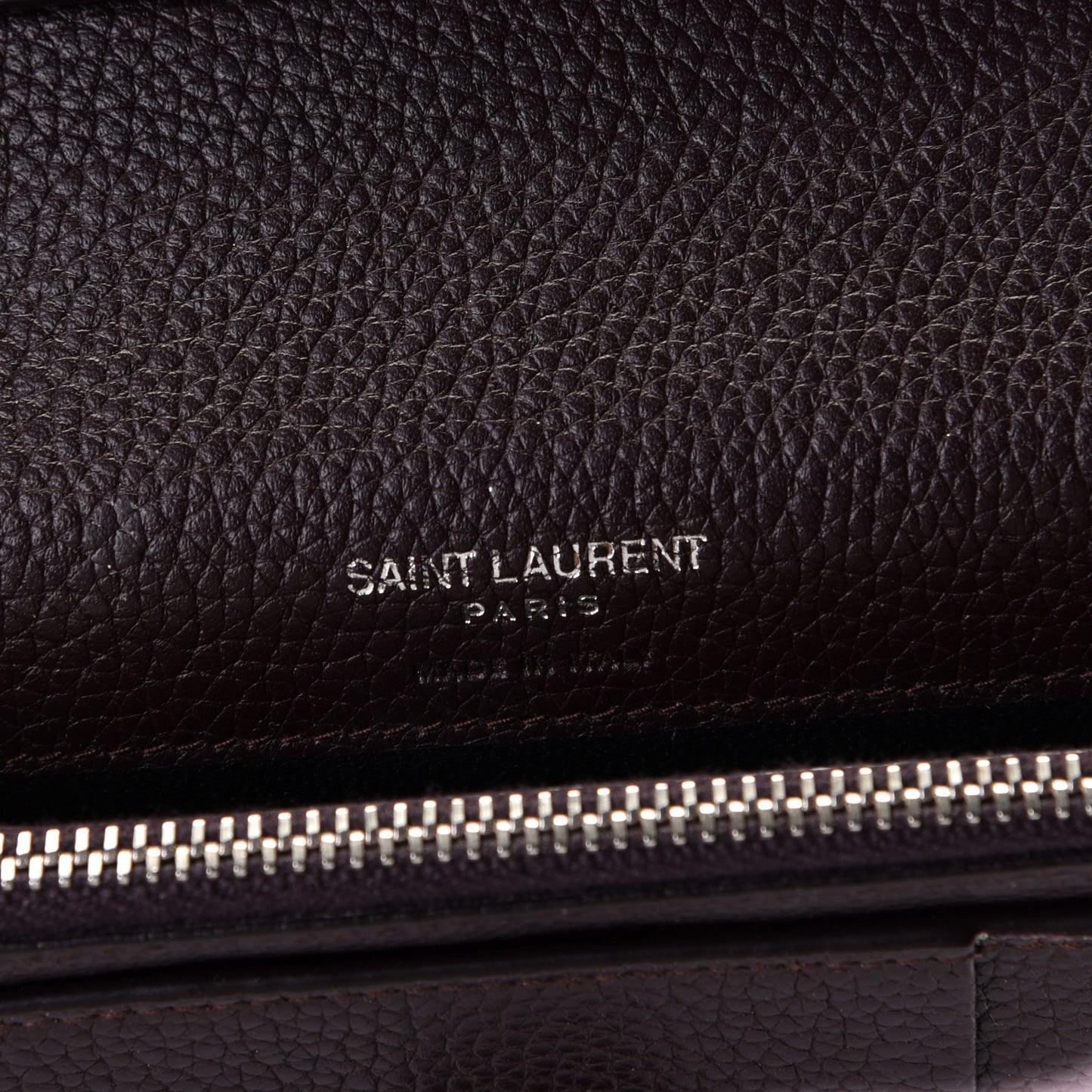 Grained Calfskin Sac De Jour Compact Wallet Black Tulipe